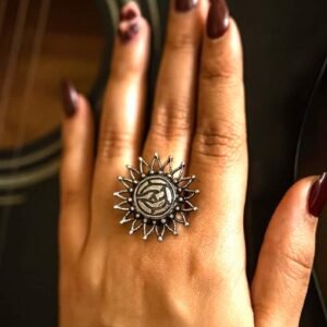 Oxidized silver ring