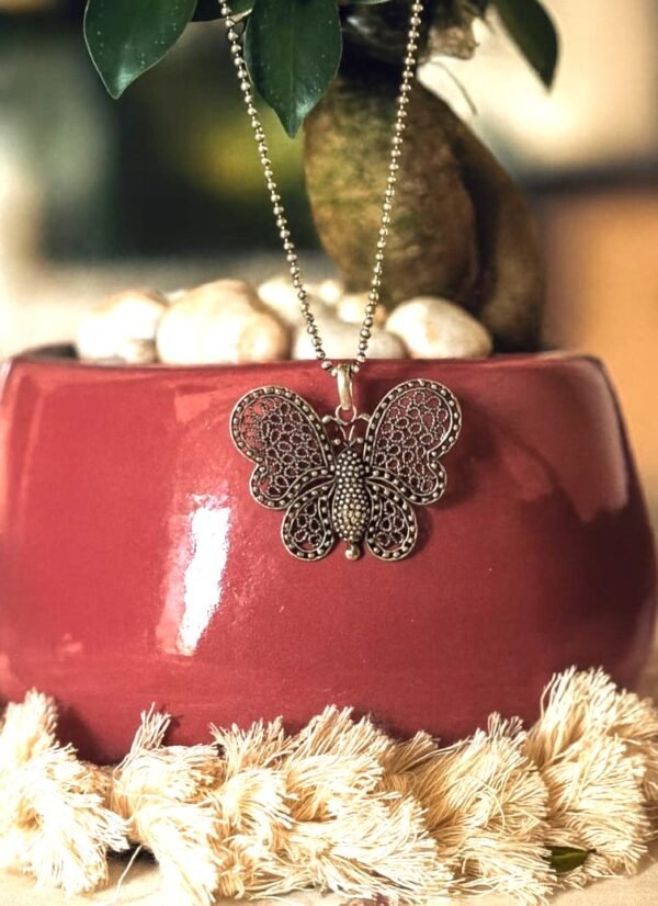 Butterfly pendant necklace