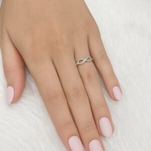 Infinity rings in 925 silver