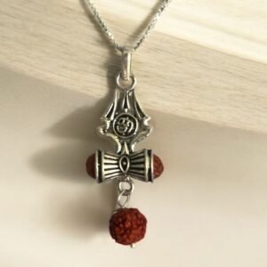 Rudraksha trishul damru pendant