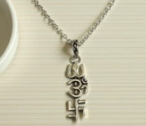 Trishul om swastika spiritual pendant necklace