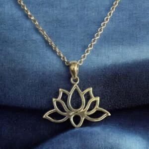 Silver lotus pendant