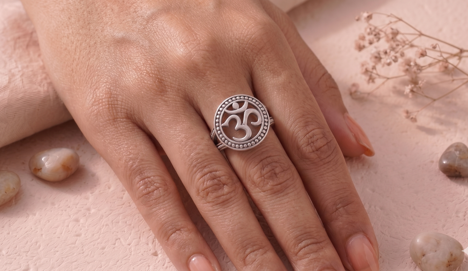 Sacred Harmony Aum - Om 925 Sterling Silver Ring - Image 5