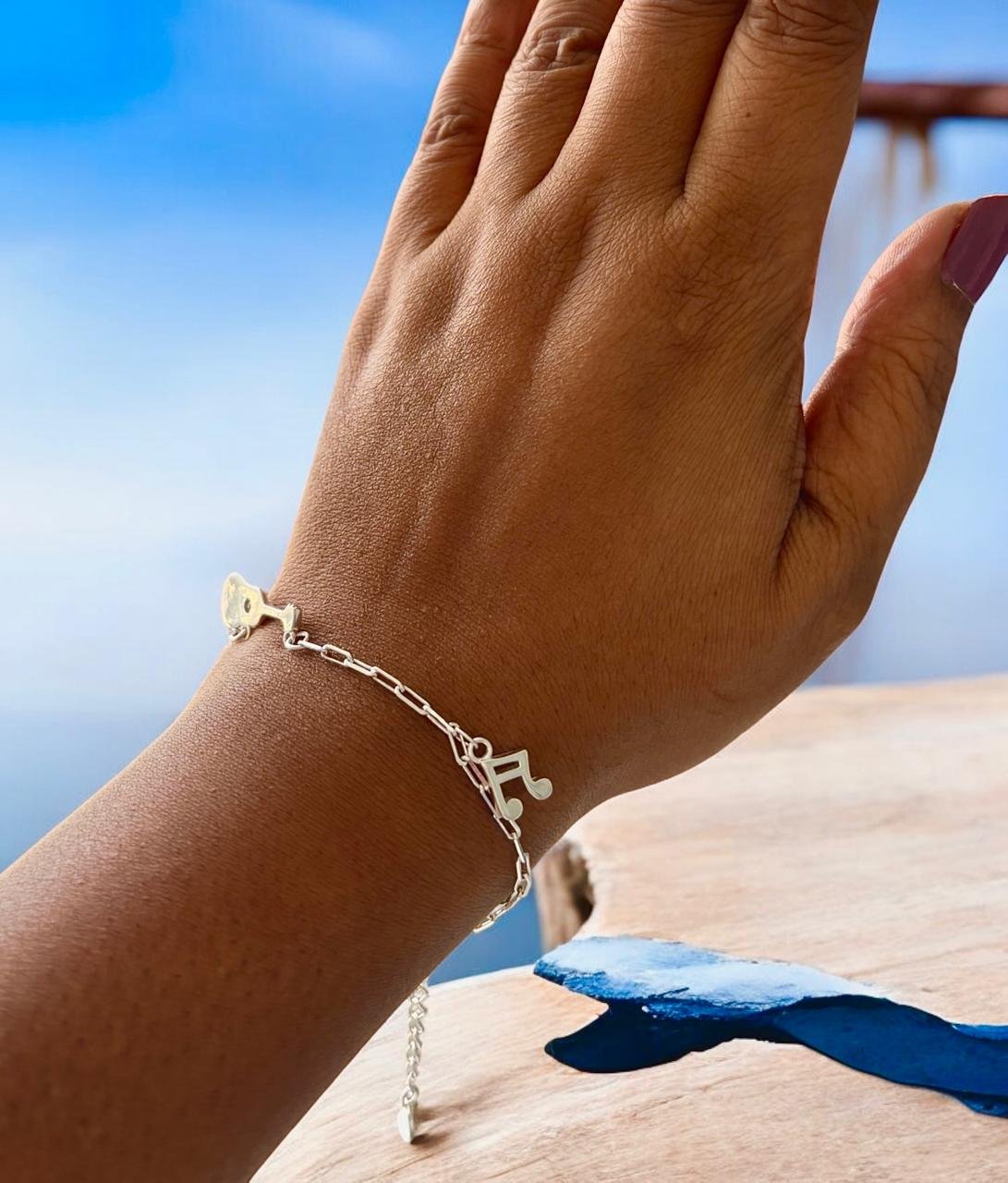 Melody silver charm bracelet in 925 silver - Image 2