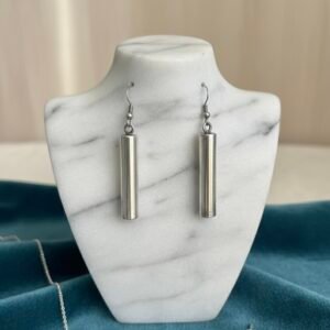 Bar drop earrings in 925 silver