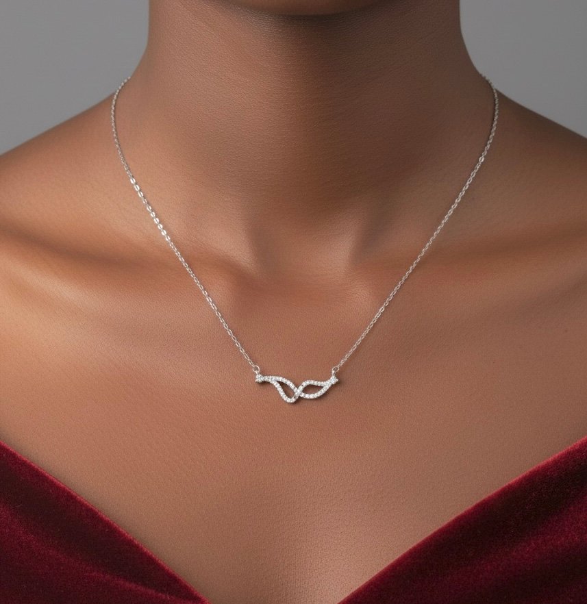 Wings chain pendant in 925 silver