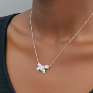 Bow chain pendant in 925 silver