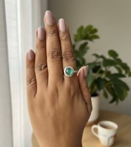 Peridot ring in 925 silver