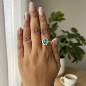 Peridot ring in 925 silver