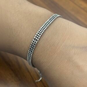 Grid chain bracelet in 925 silver