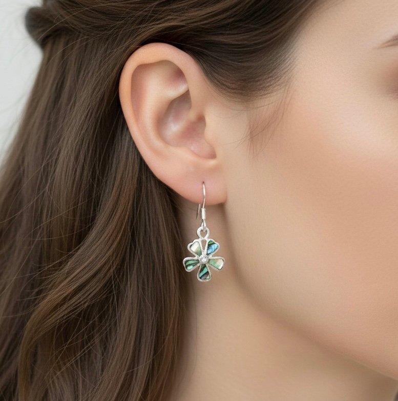 Mother of Pearl earring in 925 silver