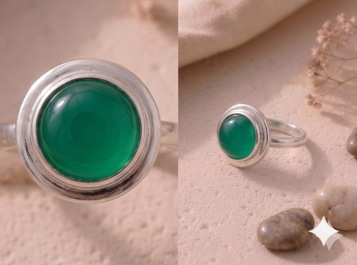 Verdant Orb 925 Sterling Silver Ring - Image 3