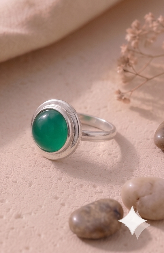 Verdant Orb 925 Sterling Silver Ring
