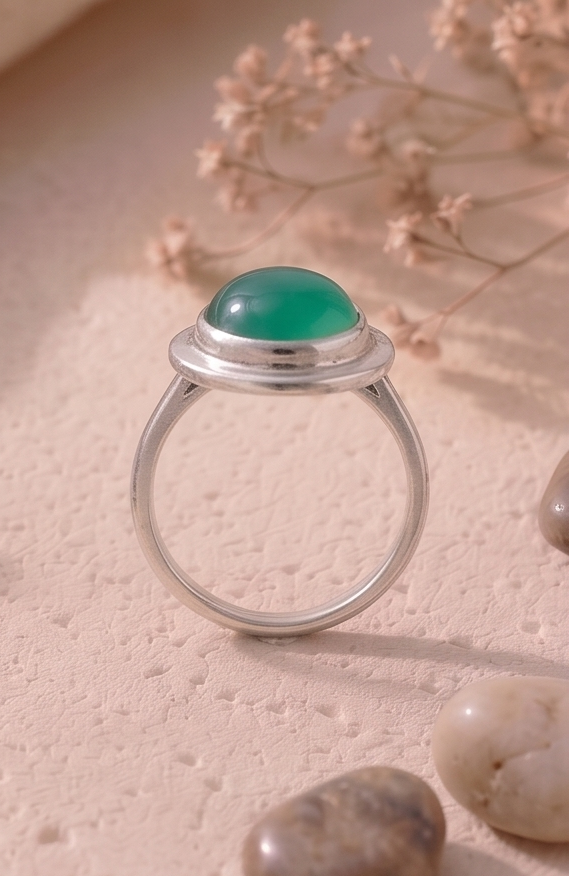 Verdant Orb 925 Sterling Silver Ring - Image 2