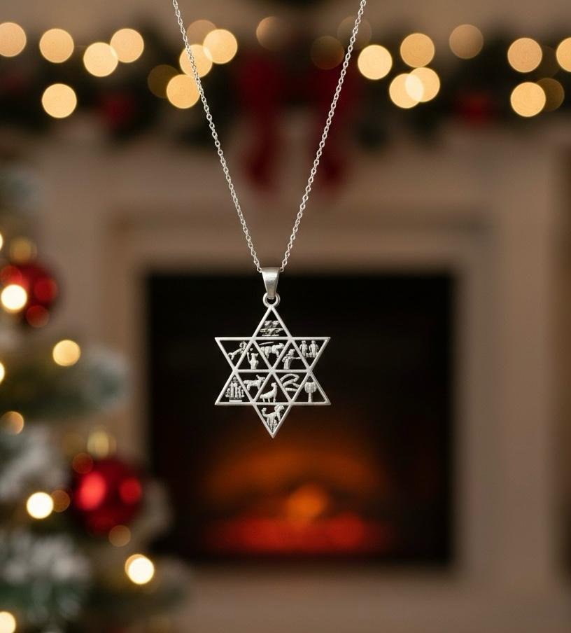 Sterling silver Star of David pendant - Image 2