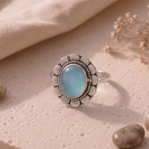 Celestial Azure Bloom 925 Sterling Silver Ring