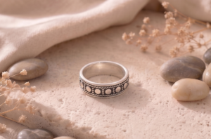 Heritage Dot & Weave 925 Sterling Silver Band