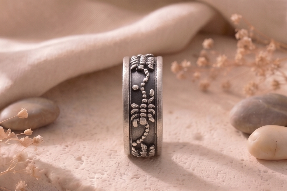 Scorpio Stinger 925 Sterling Silver Band - Image 3