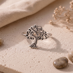 Serene Willow Tree of Life 925 Sterling Silver Ring