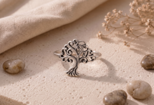 Serene Willow Tree of Life 925 Sterling Silver Ring
