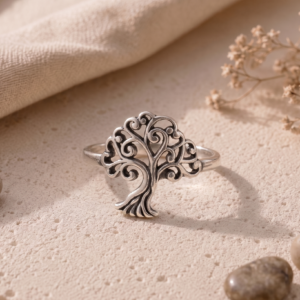 Serene Willow Tree of Life 925 Sterling Silver Ring