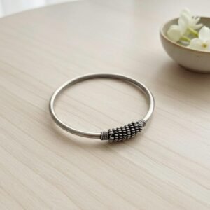 Twisted wire work bangle in 925 silver