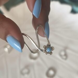 Azure bloom chevron ring