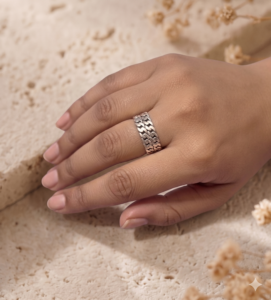 Interwoven Texture 925 Sterling Silver Band