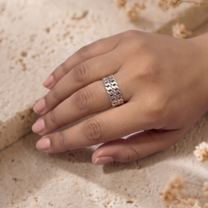 Interwoven Texture 925 Sterling Silver Band