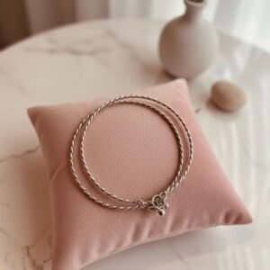 Braided anklet kada in 925 silver