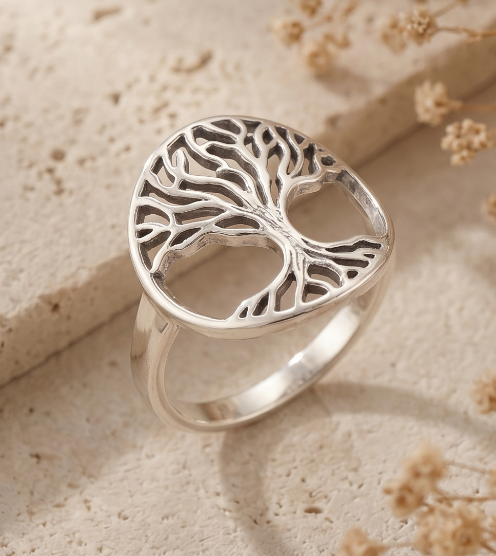 Eternal Roots Tree of Life 925 Sterling Silver Ring - Image 3