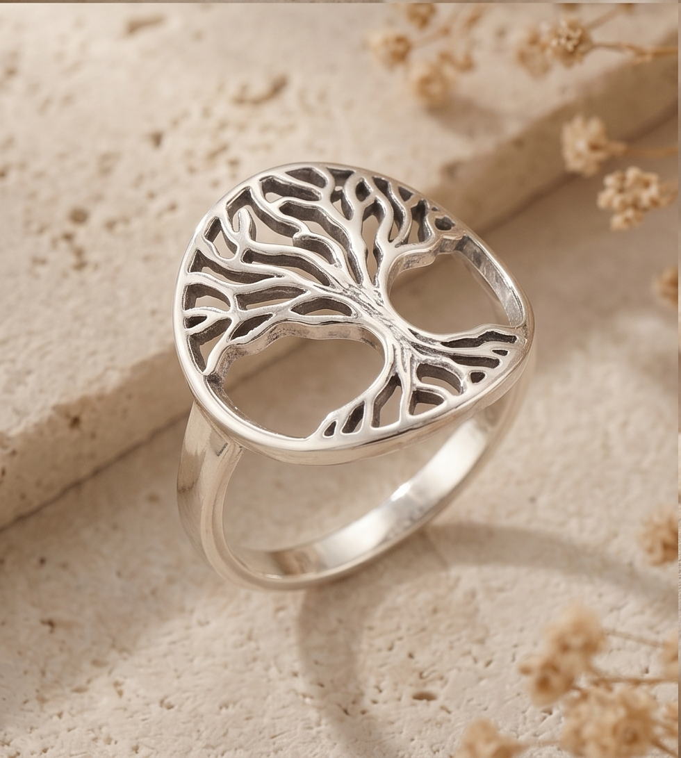 Eternal Roots Tree of Life 925 Sterling Silver Ring - Image 3