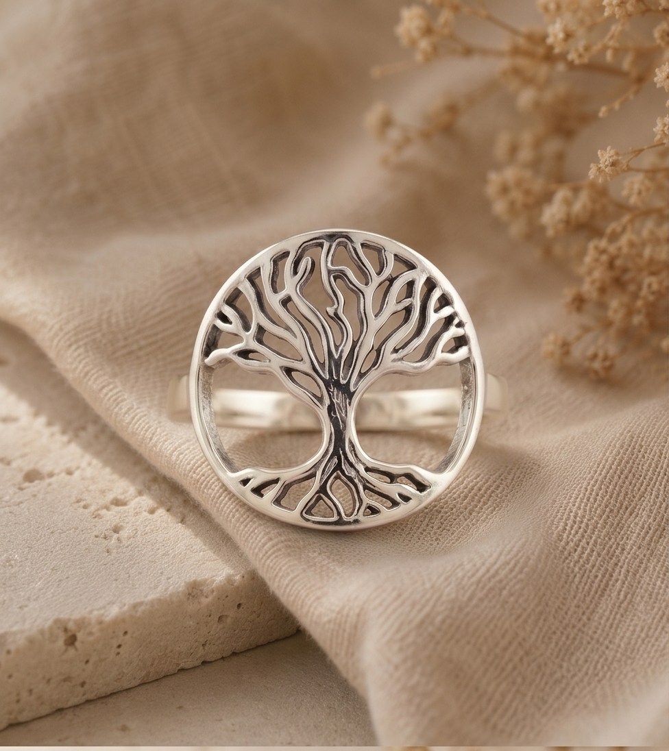 Eternal Roots Tree of Life 925 Sterling Silver Ring - Image 2