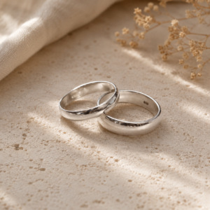 Eternal Bond 925 Sterling Silver Band Set