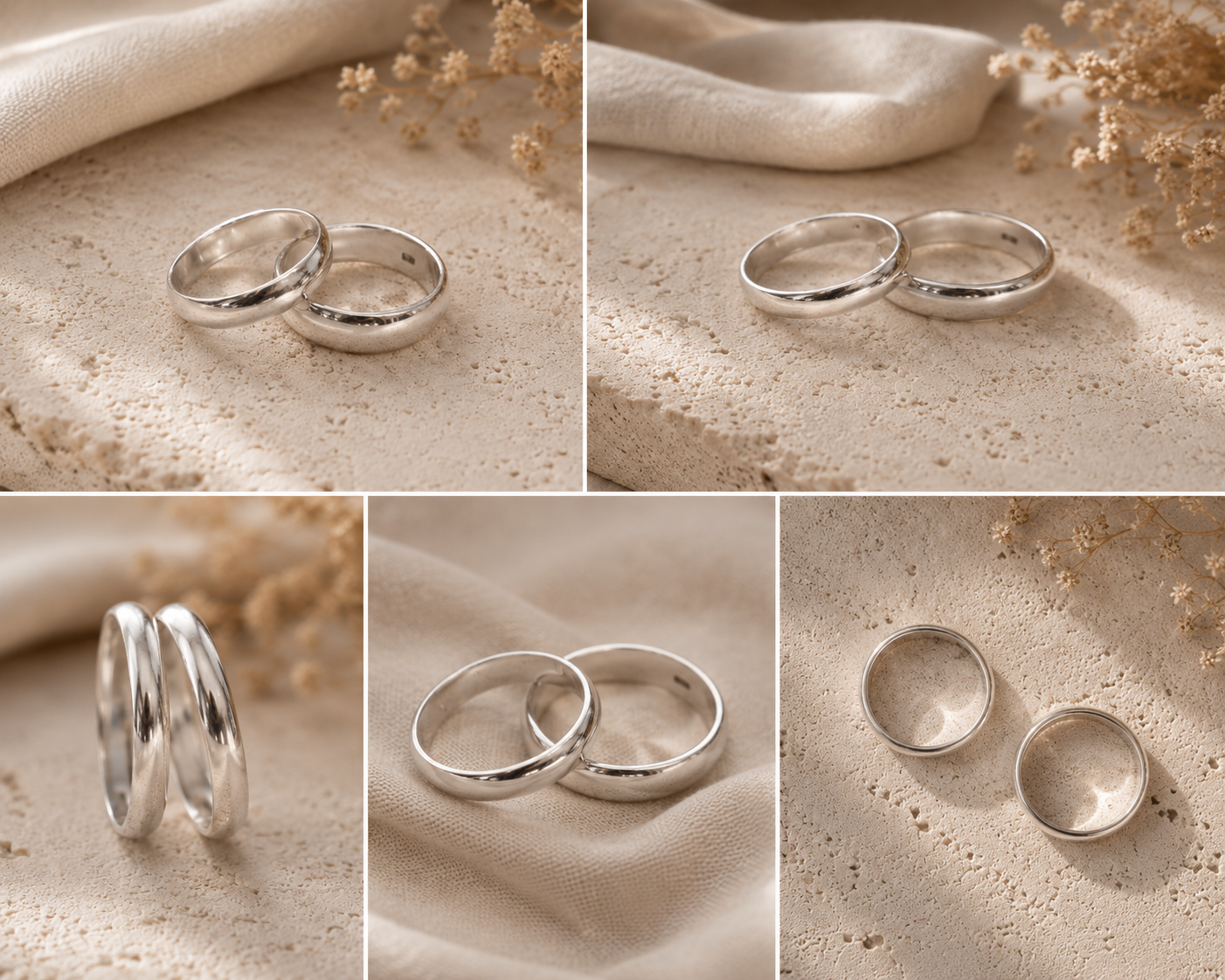 Eternal Bond 925 Sterling Silver Band Set - Image 3