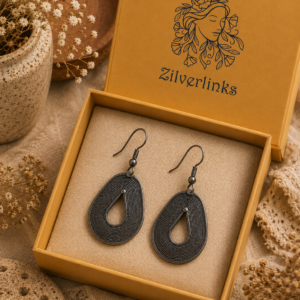 Filigree Teardrop Textured Earrings