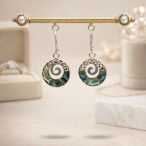 Celestial Shell Spiral Earrings