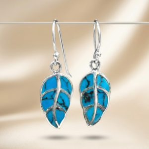 Blue Oasis Leaf Earrings