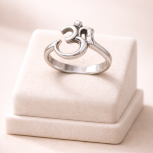 Divine Om Silver Ring