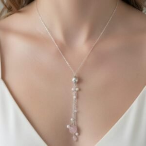 925 Sterling Silver Pearl Whisper Drop Necklace