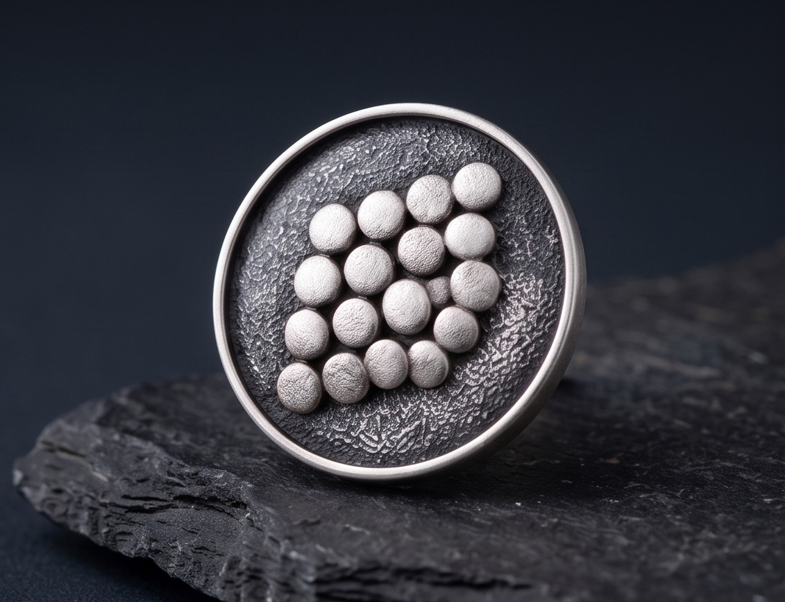 Geometric Dot-Grid Textured Stud Earrings - Image 6