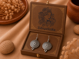 Heritage Mandala Drop Earrings – 925 Sterling Silver