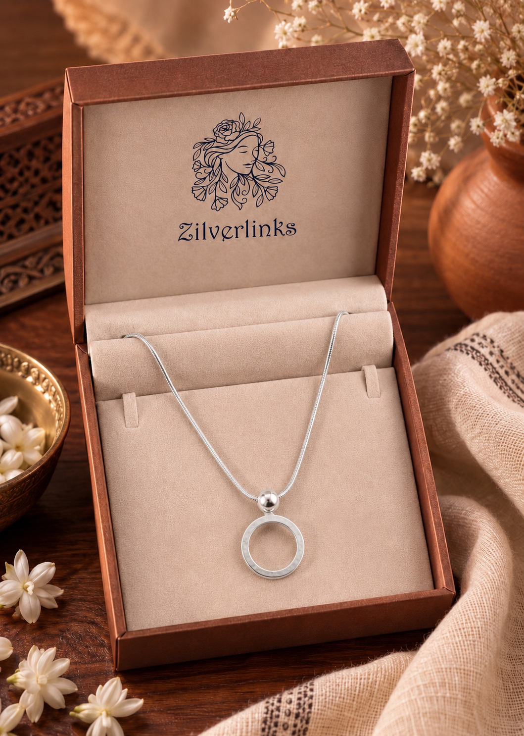 Infinity Circle 925 Silver Pendant Necklace - Image 2