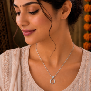 Infinity Circle 925 Silver Pendant Necklace