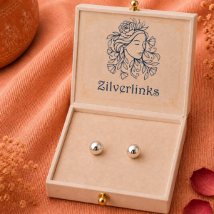 Daily wear minimalist ball stud in 925 silver