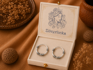 Bali Twine Hoops in 925 silver